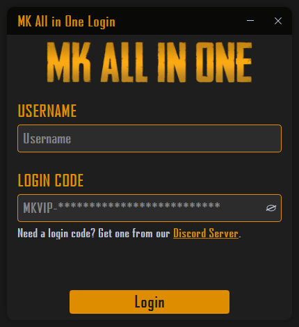 MK All in One Login Interface
